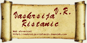 Vaskrsija Ristanić vizit kartica